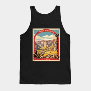 Picos de Europa National Park Spain Travel Tourism Retro Vintage Tank Top